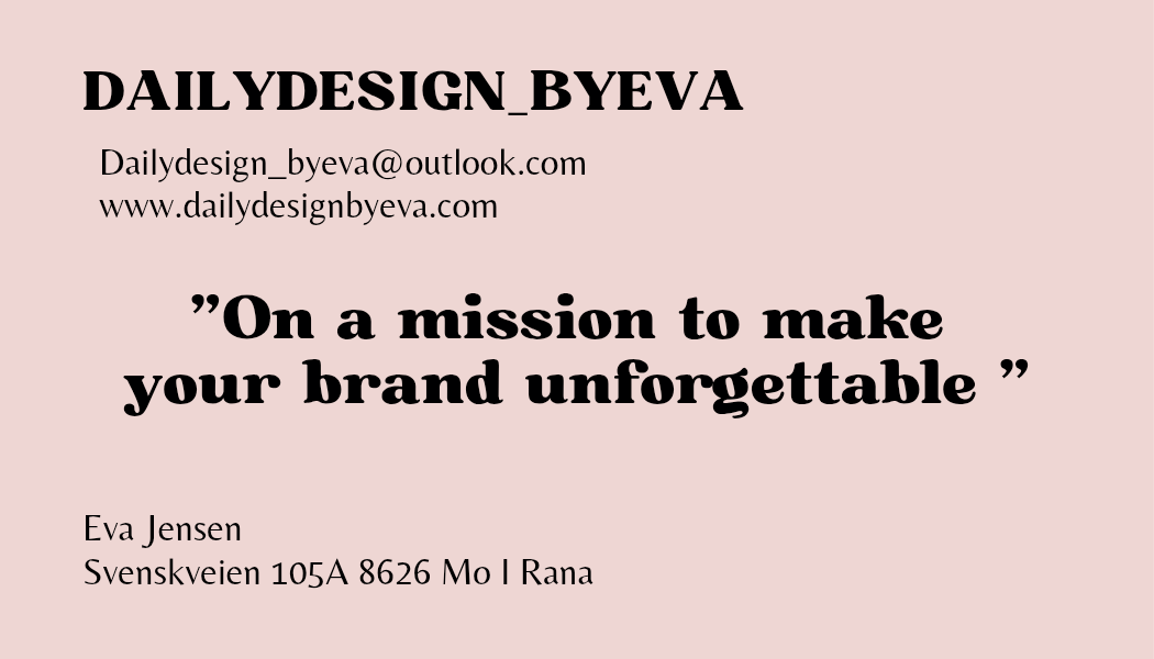 ✨ Visittkort tilpasset din stil.